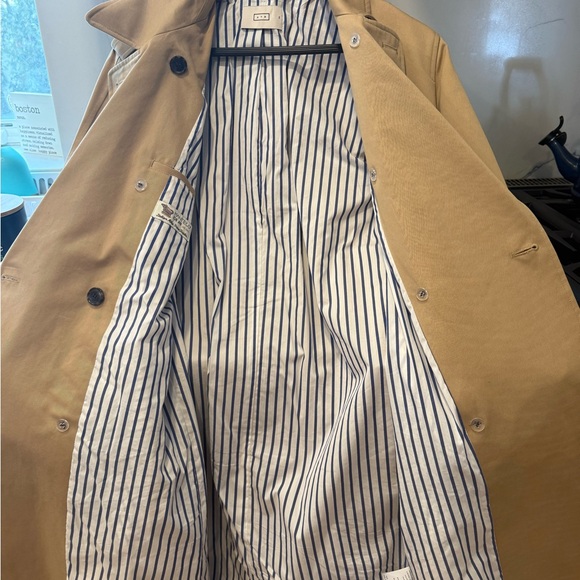 AYR Tan Double-Breasted Trench Coat - Picture 7 of 8